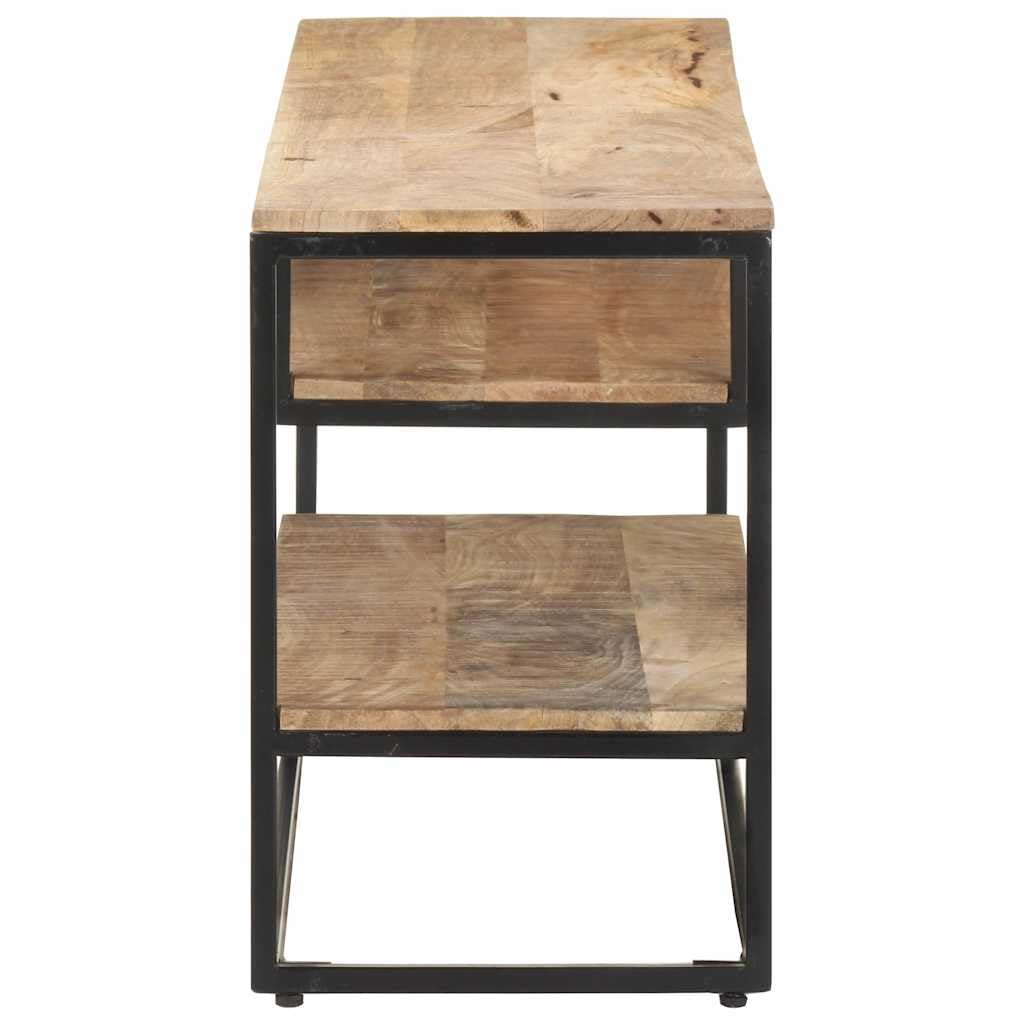 Mobile TV in legno di mango grezzo, 130 x 30 x 45 cm