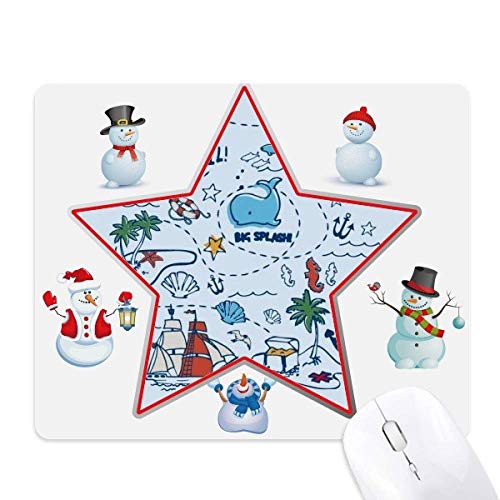 Tapis de souris de voyage bonhomme de neige Sail Splash ultra léger