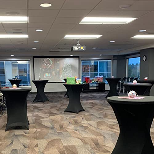 Tina 36X43 Cocktail Spandex Stretch Square Corners Tablecloth Black #TOP4