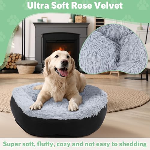 Hombys Indestructible Dog Bed Chew Proof Dog Bed For Aggressive Chewers With Faux Fur Surface thumb #5