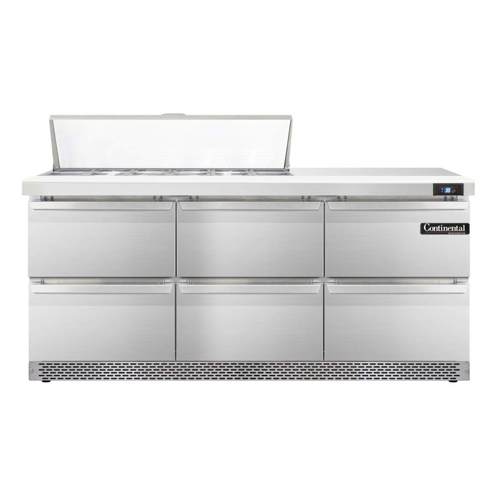 SW72-12C-FB-D Sandwich Unit by Continental Refrigerator – 20.6 cubic_feet, Model SW72-12C SF D