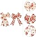 2pcs Christmas Bows Burlap Ribbon Bow Xmas Wreath Bow for Christmas Tree, Christmas Wreath, Gift Decoration - Style 2