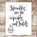 Funny Bathroom Signs (Set of 4) - Unframed - 8x10s | Bathroom Decor Wall Art Prints | Black and White Funny Quotes for your Guestroom, Rental Property or Event