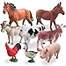 8 Pcs Big Animal Figurines Toys, Farm Realistic Plastic...