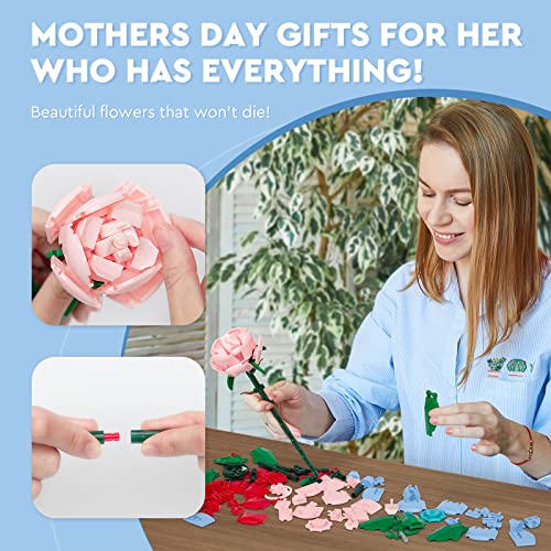 Smliefunland Flower Bouquet Building Kit - Ideal Gifts For Moms, Home Décor Rose Artificial Flowers, Perfect For Women, Her, Lovers, Birthdays, Anniversaries, And Retirement (Multicolor) #TOP1