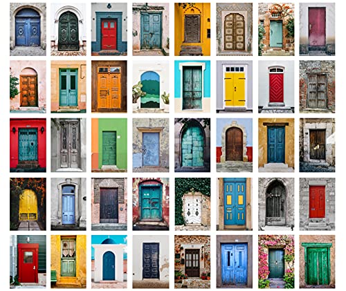 PARODY ART PRINTS 40-Piece Vintage Doors Wall Collage Kit –