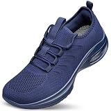 ZCQGQD Men's Running Shoes Wide Width Lightweight Breathable Walking Shoes Non Slip Tennis Athletic Fashion Wide Toe Box Sneakers Workout Gym Casual Zapatos para Hombres Navy Blue Size 11