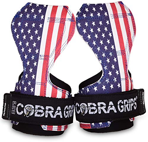Image of Cobra Grips Weight Lifting Gloves with Adjustable Neoprene Padded Wrist Wraps - Heavy Duty Alternative to Power Lifting Hooks for Deadlifts