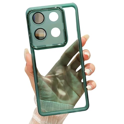 TRIPLE RIVER�EFor Redmi Note 13 Pro 5G �P�[�X �N���A �J�o�[ �w�ʓ��� TPU �\�t�g�P�[�X ���� ������ For �V���I�~ ���b�h�~�[ �m�[�g13 �v��(�N���A�O���[��)