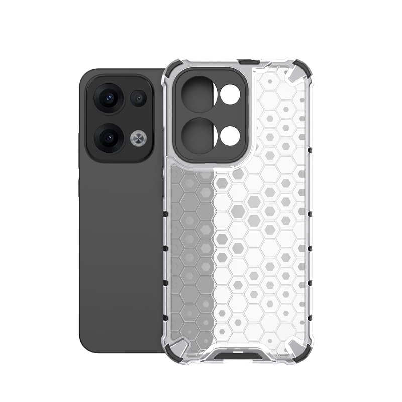 Image of Plastic Bumper Back Case Cover for Oppo Reno 13 5G (Transparent)