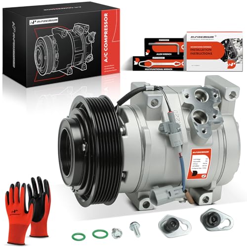 A-Premium Air Conditioner AC Compressor with Clutch Compatible with Toyota Camry 2.4L 2002-2006, Highlander 2001-2007, Solara 2002-2008 by A-Premium - Used condition - US$120.39