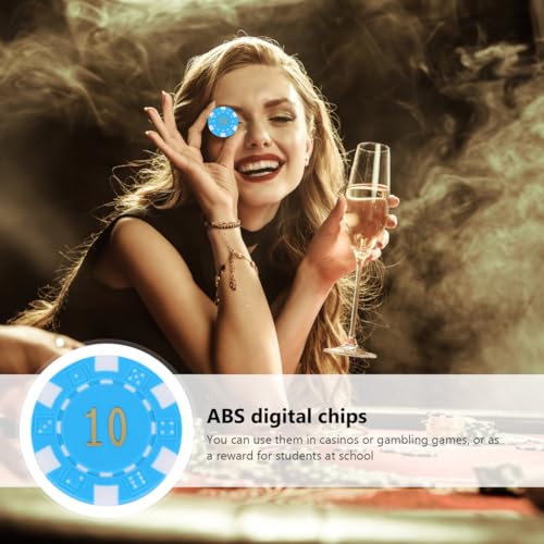 Chips digitales de plástico para contar y juegos de mesa infantiles 50 unidades 6