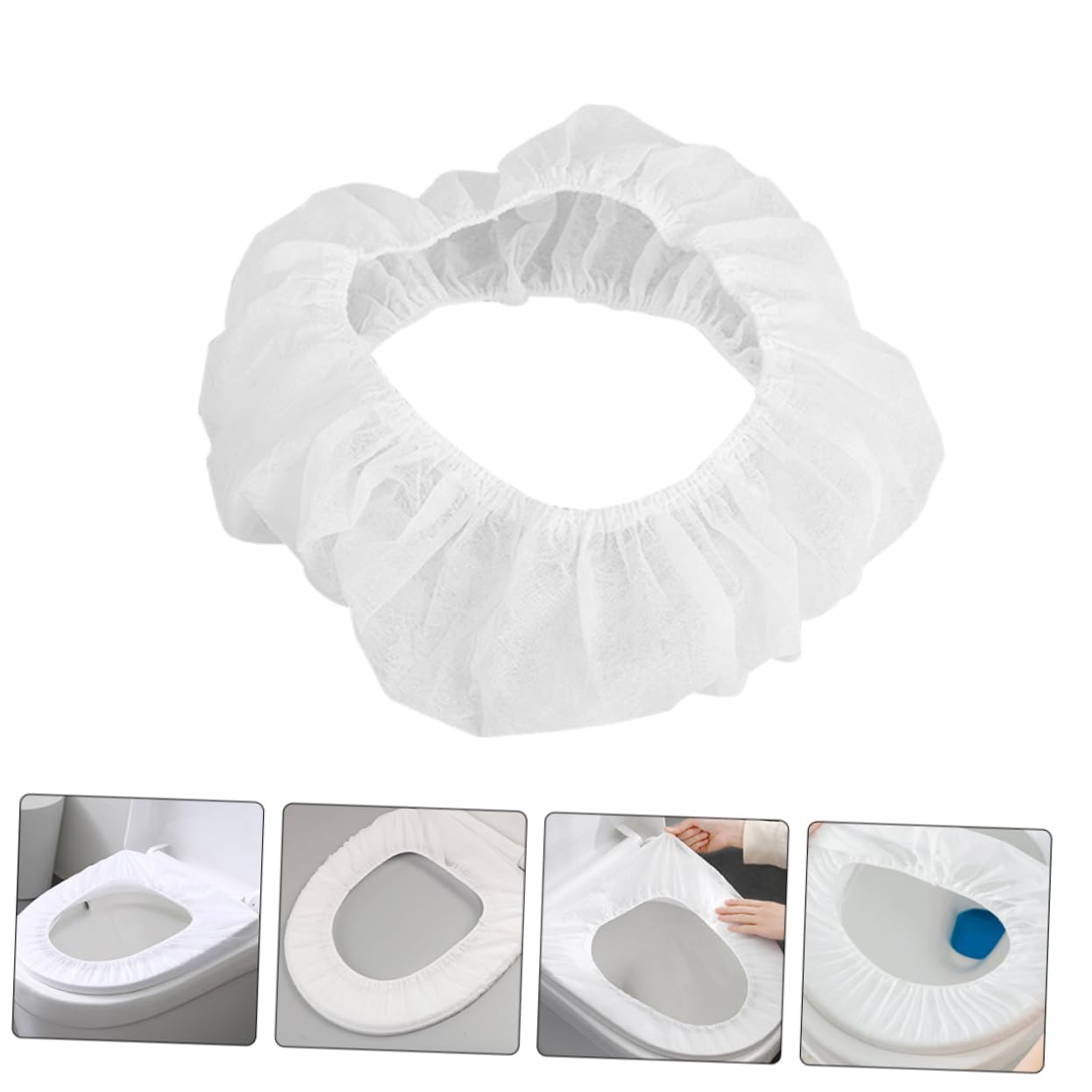 HAPINARY Travel Seat Covers 10 Pack Disposable Toilet Seat Covers Potty Liners for Portable Potty Kids Size Gloves for Toddlers