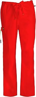 Code Happy Bliss w/Certainty Men Scrubs Pant Drawstring Cargo 16001A, XL, Red