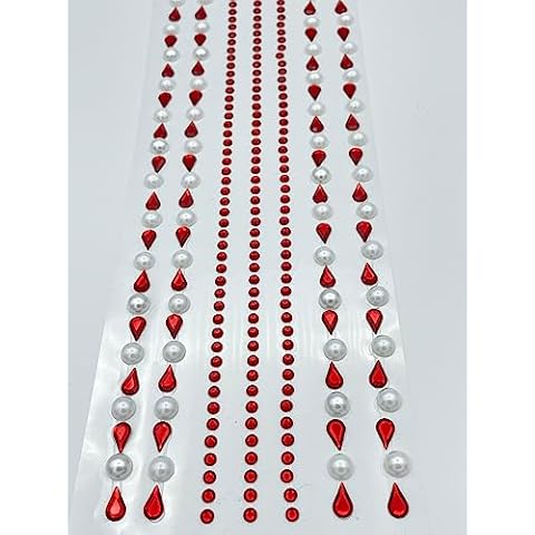 Syntego Red Self Adhesive Teardrop Gems Cover