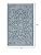 JONATHAN Y SMB100B-8 Tela Bohemian Textured Weave Floral Indoor/Outdoor Navy/Gray 8 ft. x 10 ft. Area-Rug, Coastal,Easy-Cleaning,HighTraffic,LivingRoom,Backyard, Non Shedding