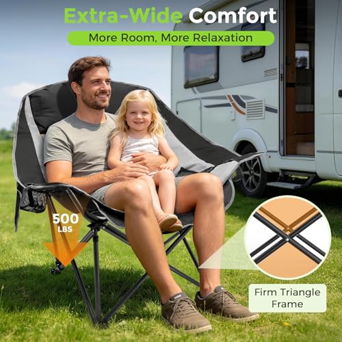 Suteck Silla de Camping Sobredimensionada para Adultos - Silla de Camping Acolchada para 500 LBS miniatura 4