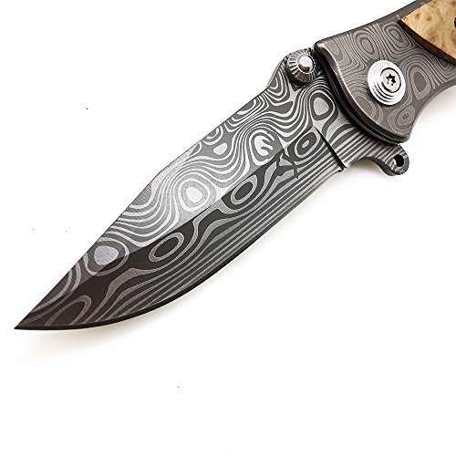 Bgt Classic Pocket Folding Knife With 7Cr17Mov Stainless Steel,Outdoor Tactical Knives With Wood Handle For Bc Camping Hiking Hunting Fishing,Liner-Lock,Gifts For Men Husband Dad #TOP6
