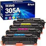 TEINO 305A Toner Cartridge Replacement for HP 305A 305X 312X 312A Toner Use with HP Laserjet Pro 400 Color M451dn M451nw M451dw M475dn M475dw 300 Color M351A M375nw Toner Cartridge 4-Piece Combo Pack