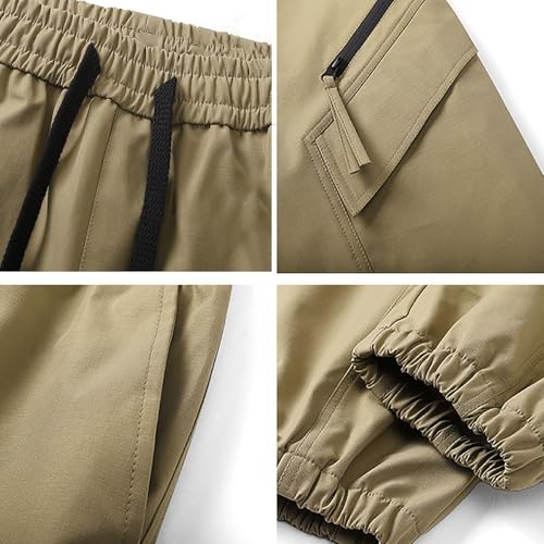 Men's Hiking Pants Lightweight Joggers Quick Dry Cargo Pants Stretch Running Athletic Golf Pants with Pockets4
