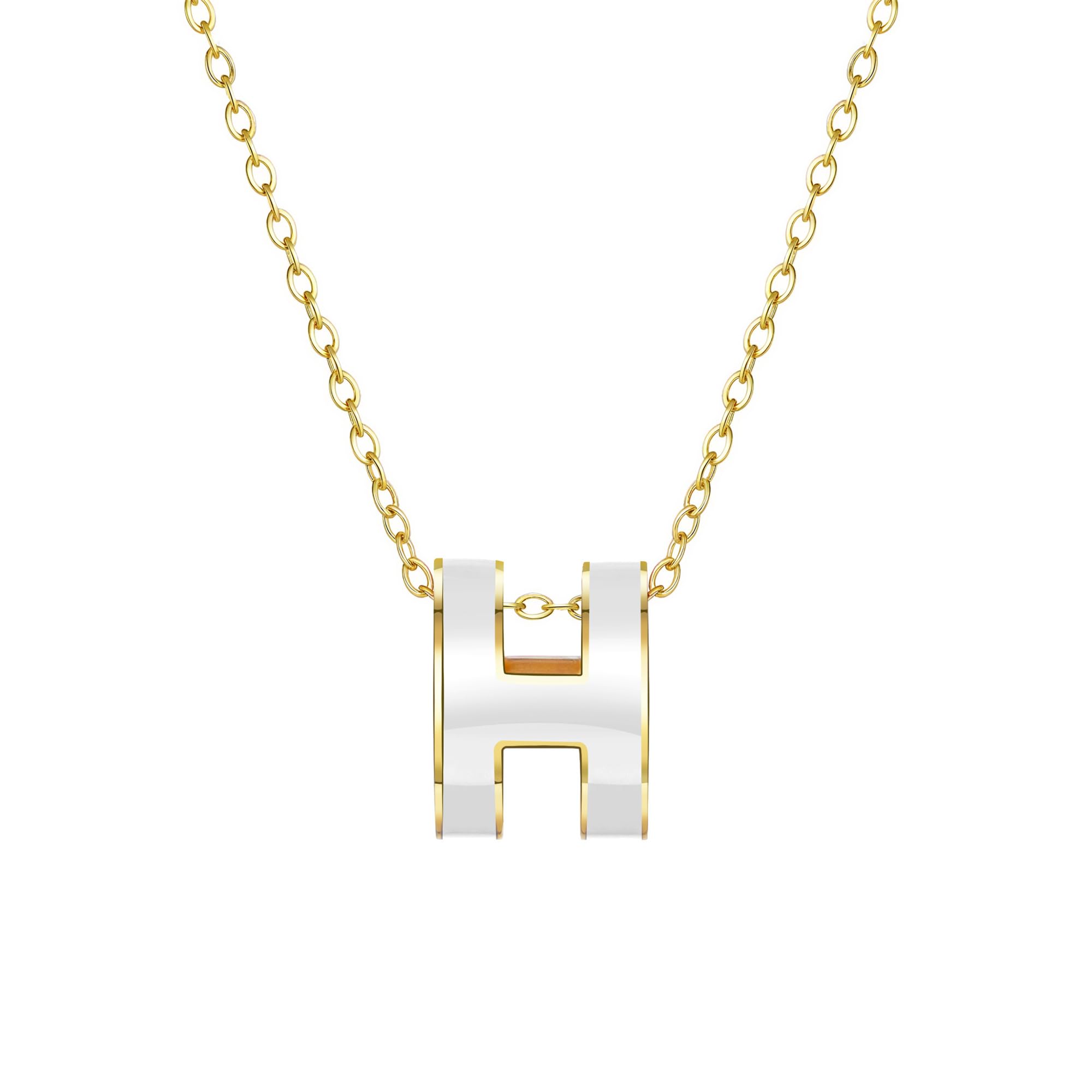 H Necklace for Women18K Gold Plated Classic Letter Design Cute Fashion Necklace Pendant Jewelry Gifts for Women