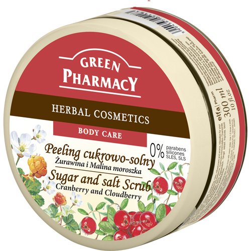 Elfa Pharm Green Pharmacy - Exfoliante de azúcar y sal, arándano y arándano (300 ml)