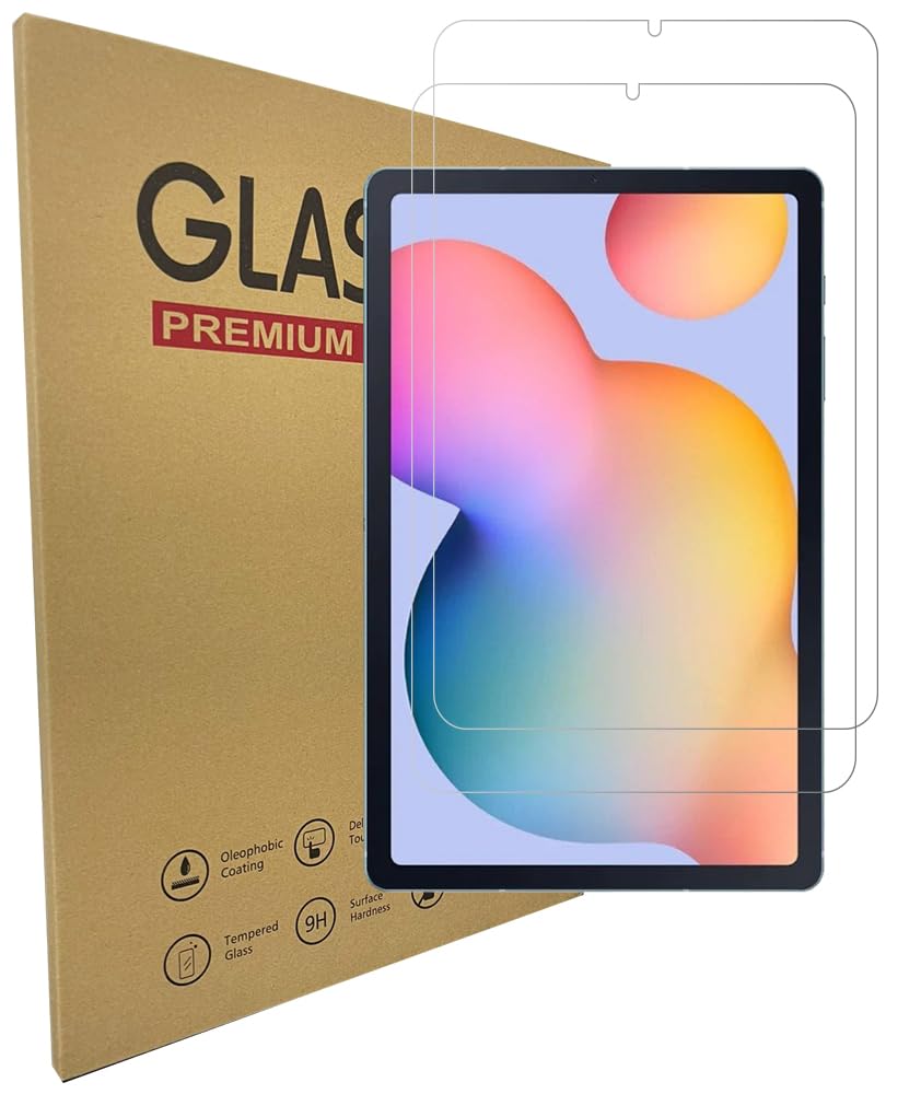 Al-HuTrusHi screen protectors compatible with Samsung Galaxy Tab S6 Lite Screen Protector Tempered Glass Guard High-Definition Ultra Thin Anti-Bubble Glass for Tab S6" (2024/2020/2022) - [1 pack]