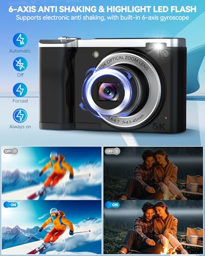 Digital Camera,5K 56MP Cameras for Photography