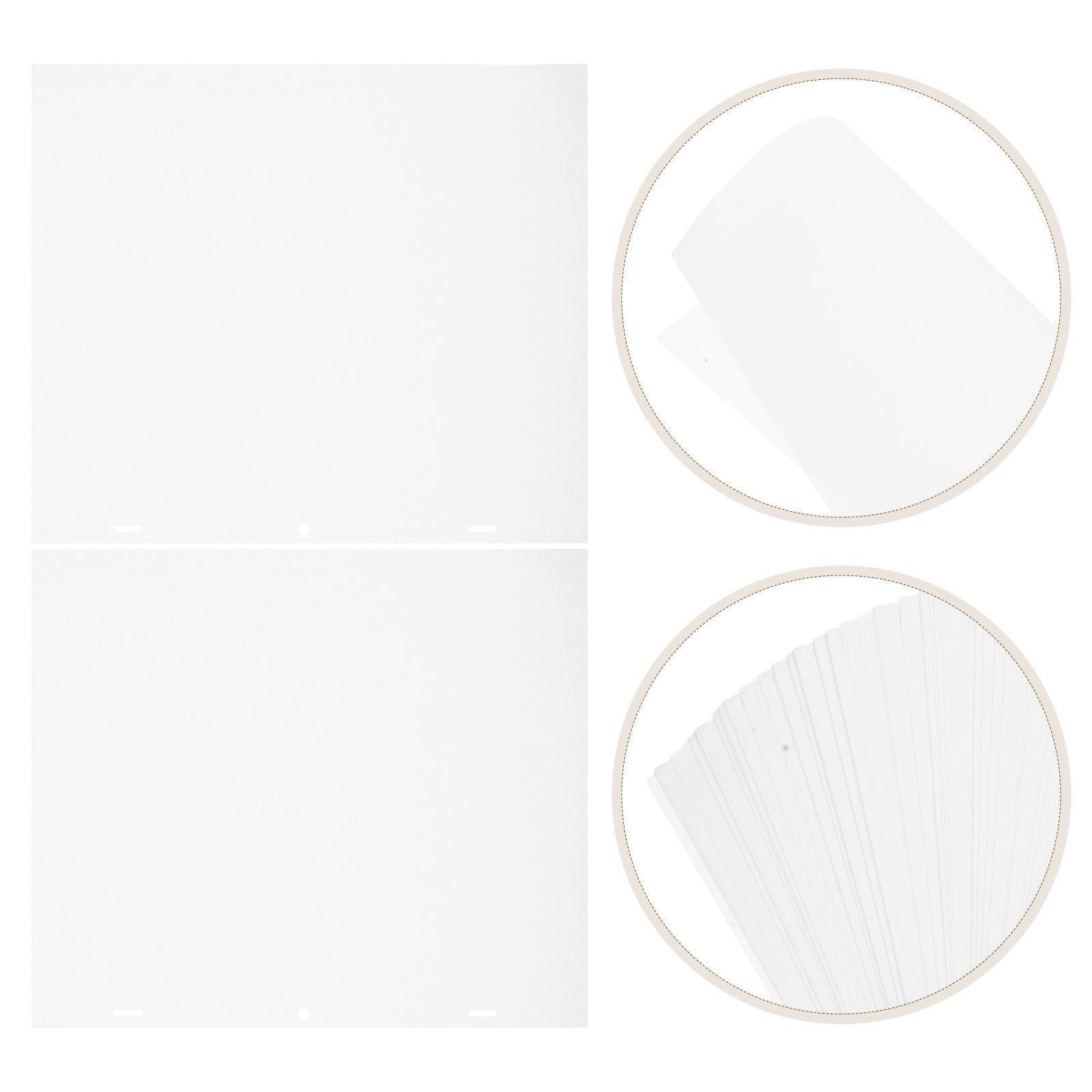 Cabilock Animationspapiere Dünnes Transparentpapier zum Nachzeichnen Weiß Papier 200 Blatt 32x27cm mit Löchern für Kunst und Farbige Digitale Animationsarbeit für Hobbyisten und Profis