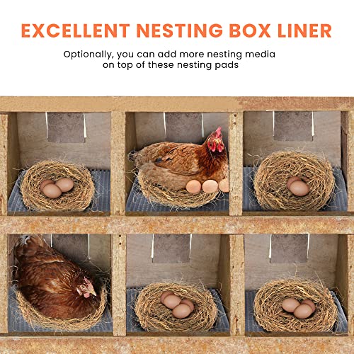 EZ.SIMPLY Waschbare Nistunterlagen für Geflügel, mit sicherem Eierrollen, Hühnereinstreu, 30 x 32,4 cm, Grau, 6 Stück – Bild 7