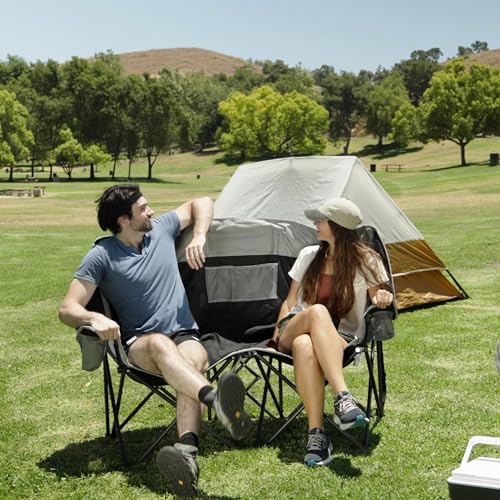Image of SUNNYFEEL Double Camping Chair Oversized Loveseat for Adults