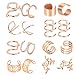 Produktbild NACAIKJ 8 Paar Ohrklemme Edelstahl Ohr Manschette Nicht Piercing Fakepiercings Ohr Helix Ohrclips Knorpel Ohrringe Ear Cuff Fake Roségold Ohrstulpe für Männer Damen Mädchen Frauen