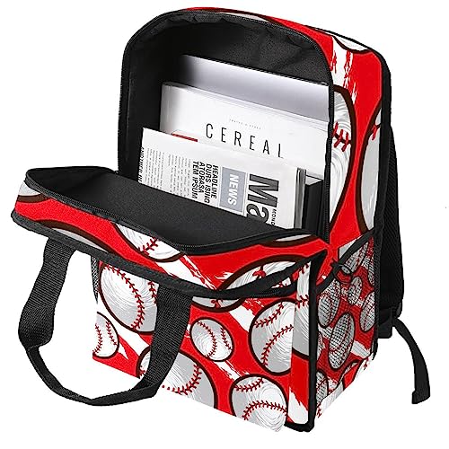 Sac à dos de baseball rouge pour garçons et filles multi-usage - 3