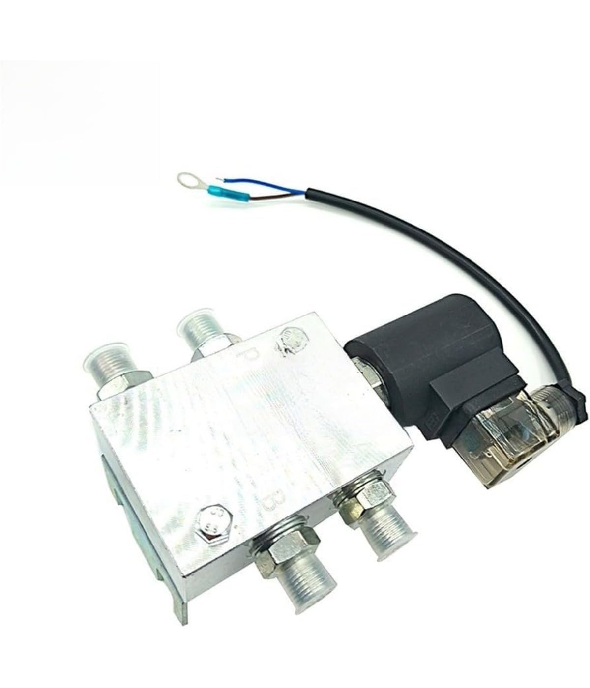 12V/24V Magnetventil, Hydraulisches 2-Positionen-4-Wege-Magnetventil, Baggerventile, Geeignet für Bagger, Kompaktlader und andere schwere Hydraulikgeräte (12V)