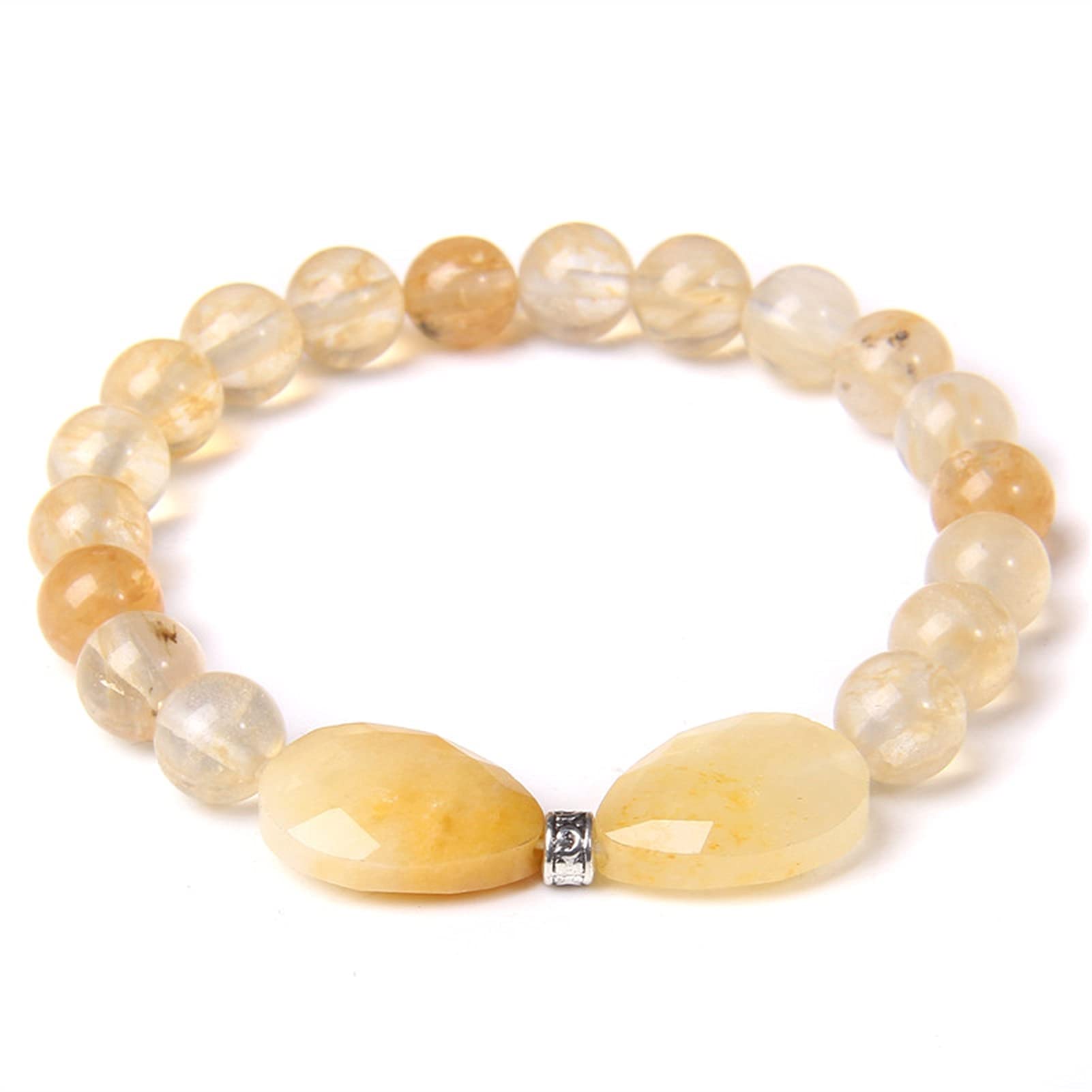 WXKAGF Bracciale in Pietra Naturale Bracciale in Pietra Naturale da 8 mm Bracciale con Perline Reiki Quarzo Rosa Avventurina Ametiste Braccialetti con ciondoli in Cristallo Bracciale Gioielli