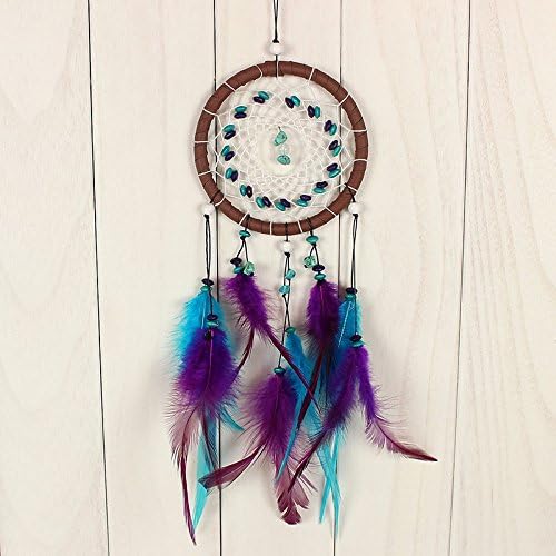 Antique Imitation Dreamcatcher Gift checking Dream Catcher Net With natural stone Feathers Wall Hanging