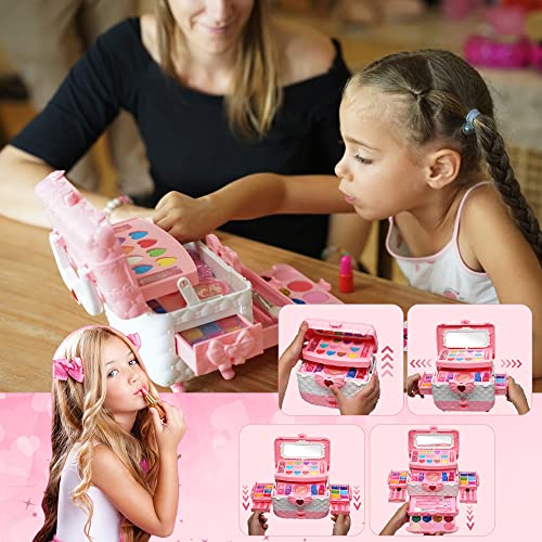 Kids Makeup Sets for Girls - Kids Makeup Sets for Girls 5-8, Maquillaje para Niñas, Play Make Up Kit, Best Toys for Little Girl,Princess Toddler Kid Stuff, Ages3456789 10 Year Old Girl Birthday Gifts4