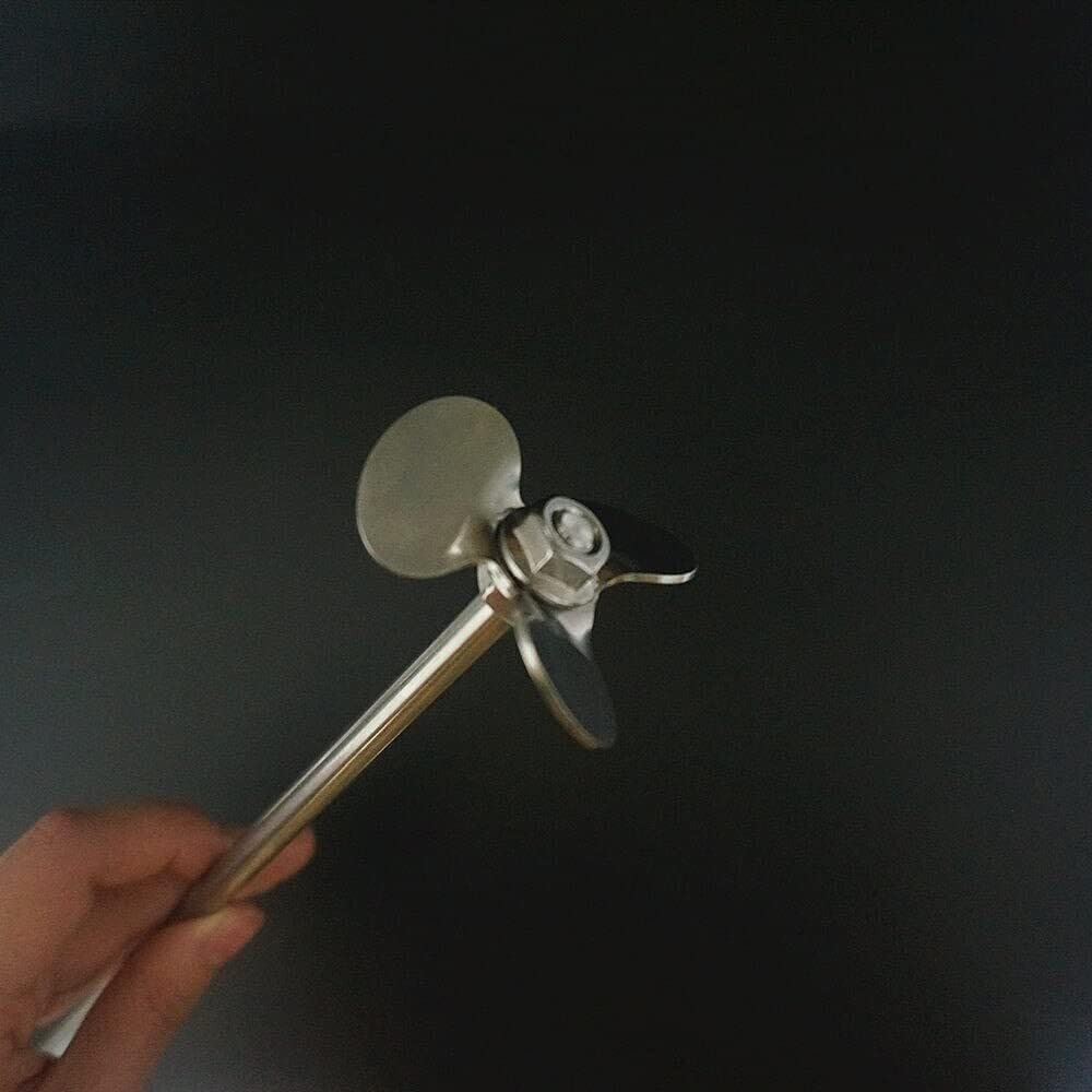 1 Ensemble Agitateur À Pales Trois Feuilles En Acier Inoxydable De Laboratoire Avec Tige De Malaxage(4cm blade with rod)