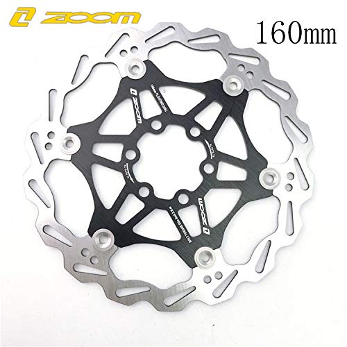 Zoom Hydraulic Disc Brakes Mountain Bike Sets Mtb Front & Rear Set With Floating Disc Rotor 160Mm & Color Bolts (Black) #TOP2