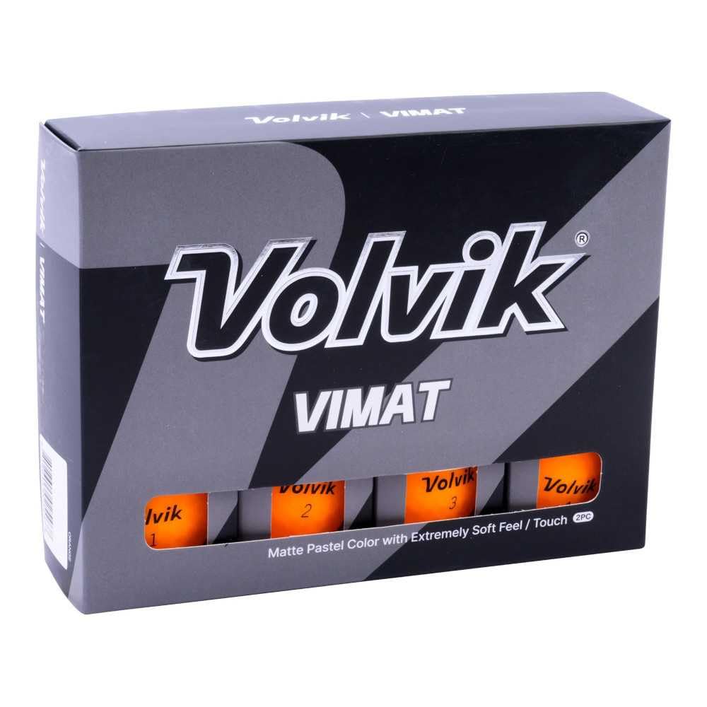 Volvik ViMat Orange Golf Balls – New for 2025, 85 Compression, Matte, 2 Piece Single Core, Vibrant Orange, 12 Pack