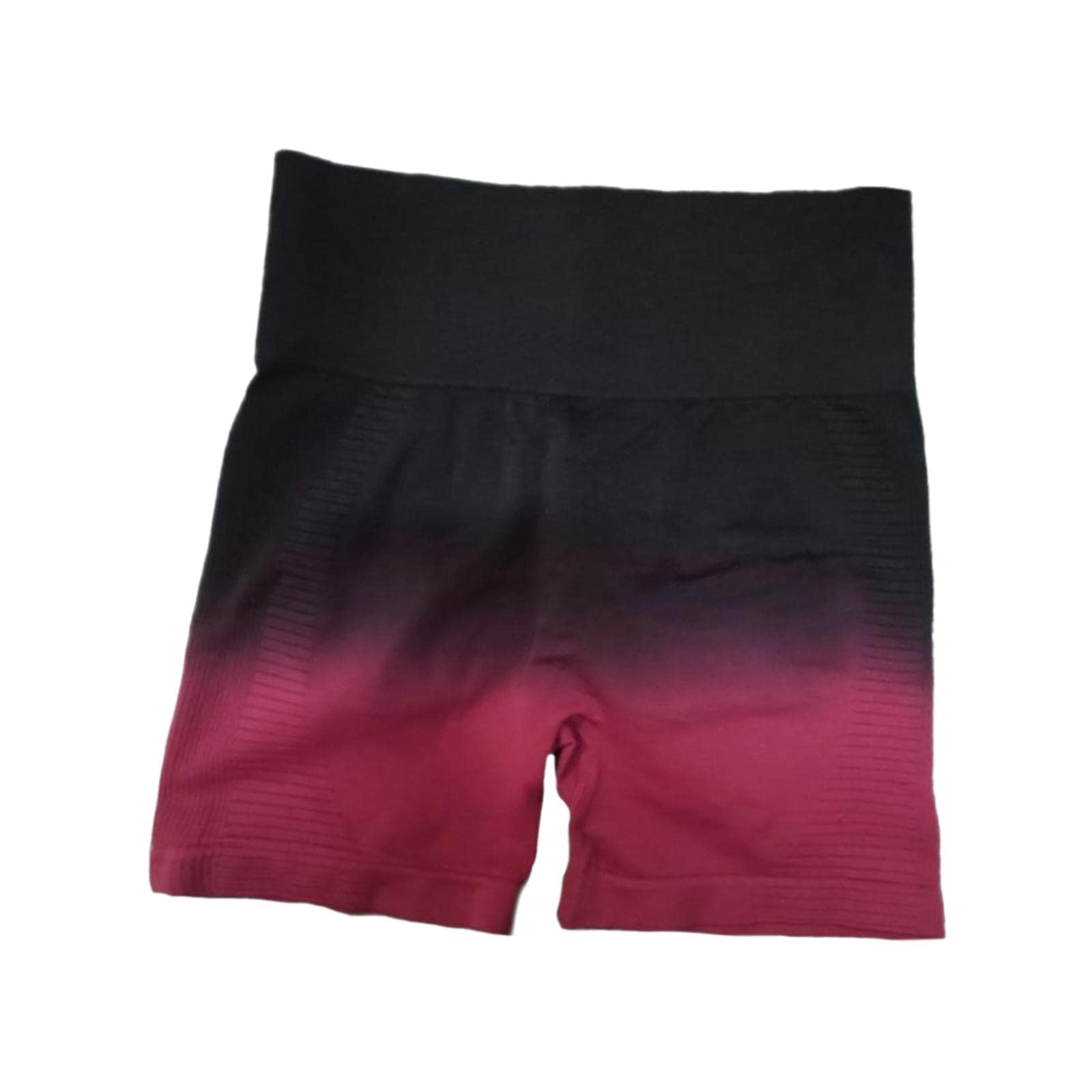 Summer Yoga Shorts Elastic Butt Lifting Underwear Sports Shorts for Training Red Large-image-38