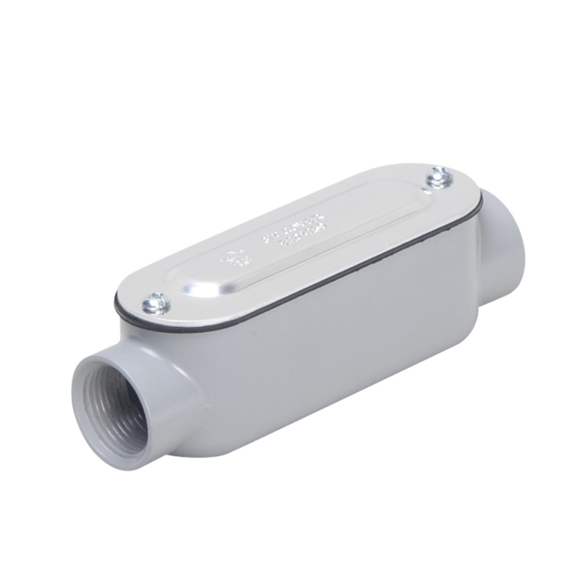 TayMac RLC100 Threaded C Type Conduit Body, Die Cast Aluminum, Stamped Steel Cover, 1-Inch,Gray — Amazon image 5