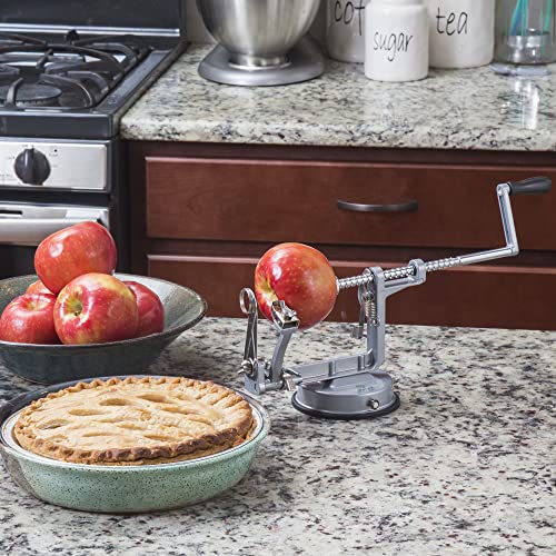 Heczy Apple Peeler - Adjustable Apple Peeler And Corer, Spiralizing Function Apple Peeler Corer Slicer, Suitable For Vegetables, Easy To Use, With Instruction Manual And Sturdy Suction Base #TOP2