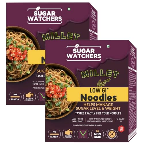 Low GI Millet Noodles, No Maida, Non-Fried, Diabetic Friendly (Pack of 2)