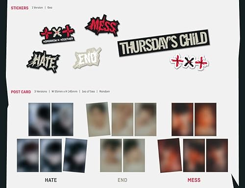 Miniatura 5 de TXT TOMORROW X TOGETHER - minisodio 2: 4º mini álbum infantil del jueves+juego de tarjetas fotográficas adicionales (final ver, 1 póster plegado)