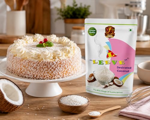 Image of Leeve Desiccated Coconut Powder 800g | Fine Coconut Copra Bura | Baking, Sweets, Garnish & Cooking Use | Fresh Dry Coconut Powder | No Added Preservatives