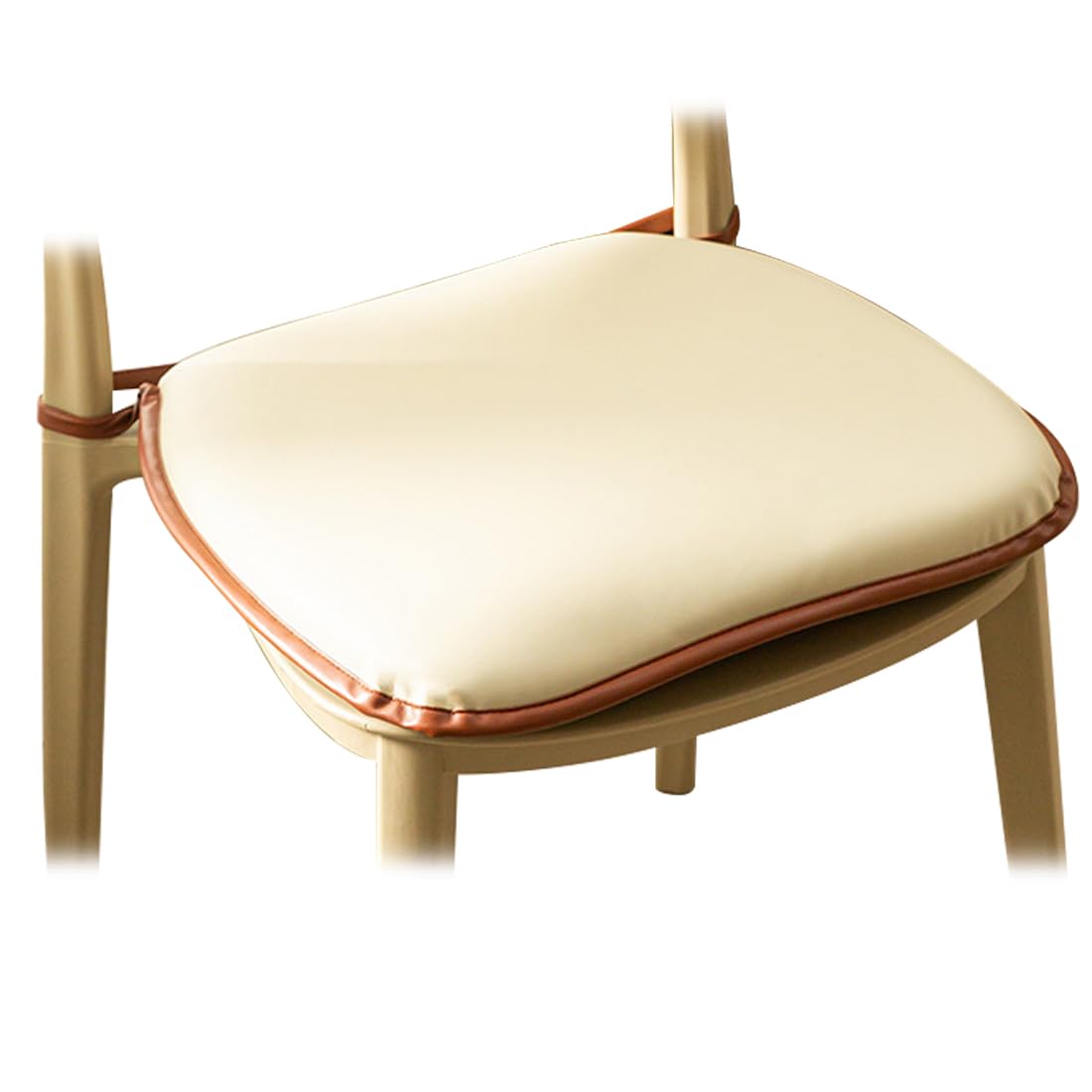VHJdtE Seat Cushion, Stain-Resistant And Washable Chair Pad|Comfortable Memory Foam|Vintage Seat With Ties(Beige)
