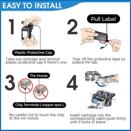 Cartouche d'encre 21 XL noire pack de 3 compatible imprimante Deskjet F380 F2180 - 3