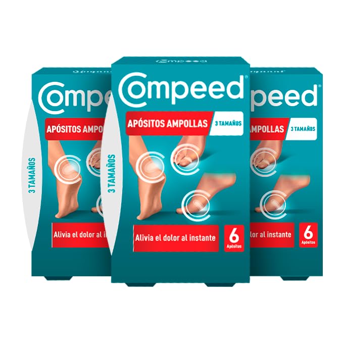 COMPEED Ampollas Surtido, Apósitos Hidrocoloides Contra Rozaduras, Pack 3 x 6 uds.