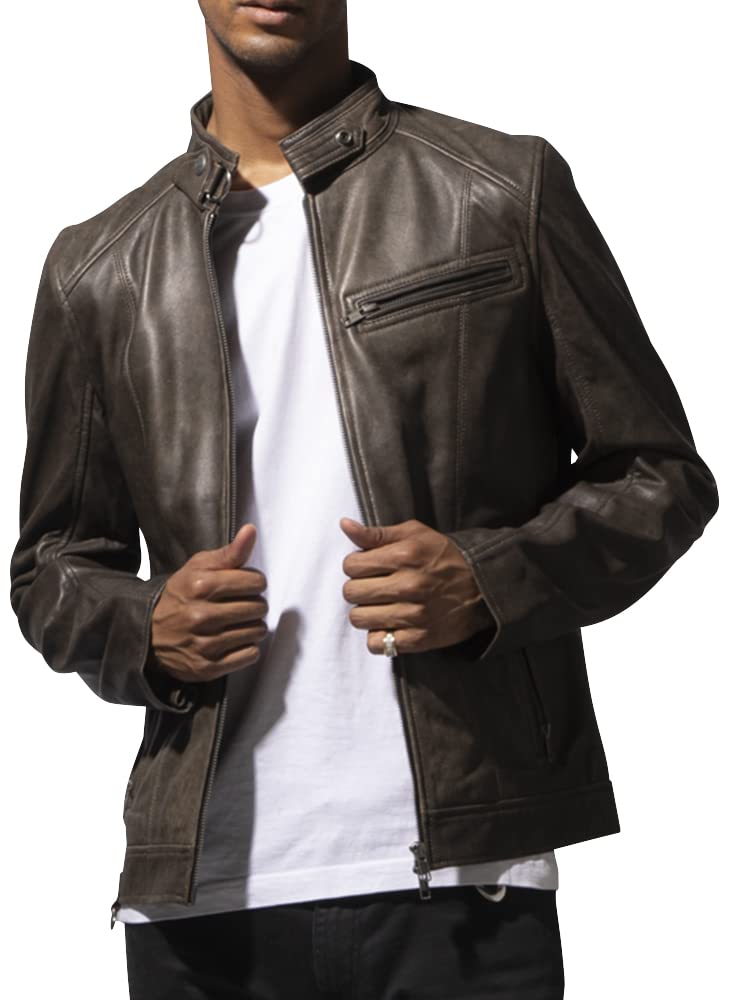 リューグーレザーズ　シングルライダース　パンチングレザージャケット 楽天市場】Liugoo Leathers 本革 WING-NECK シングルライダース